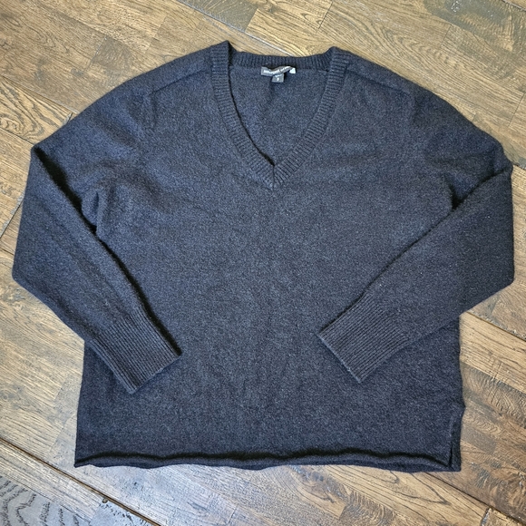 JAMES PERSE CASHMERE V-NECK BLACK SWEATER SIZE 3 WOMENS - Picture 2 of 8